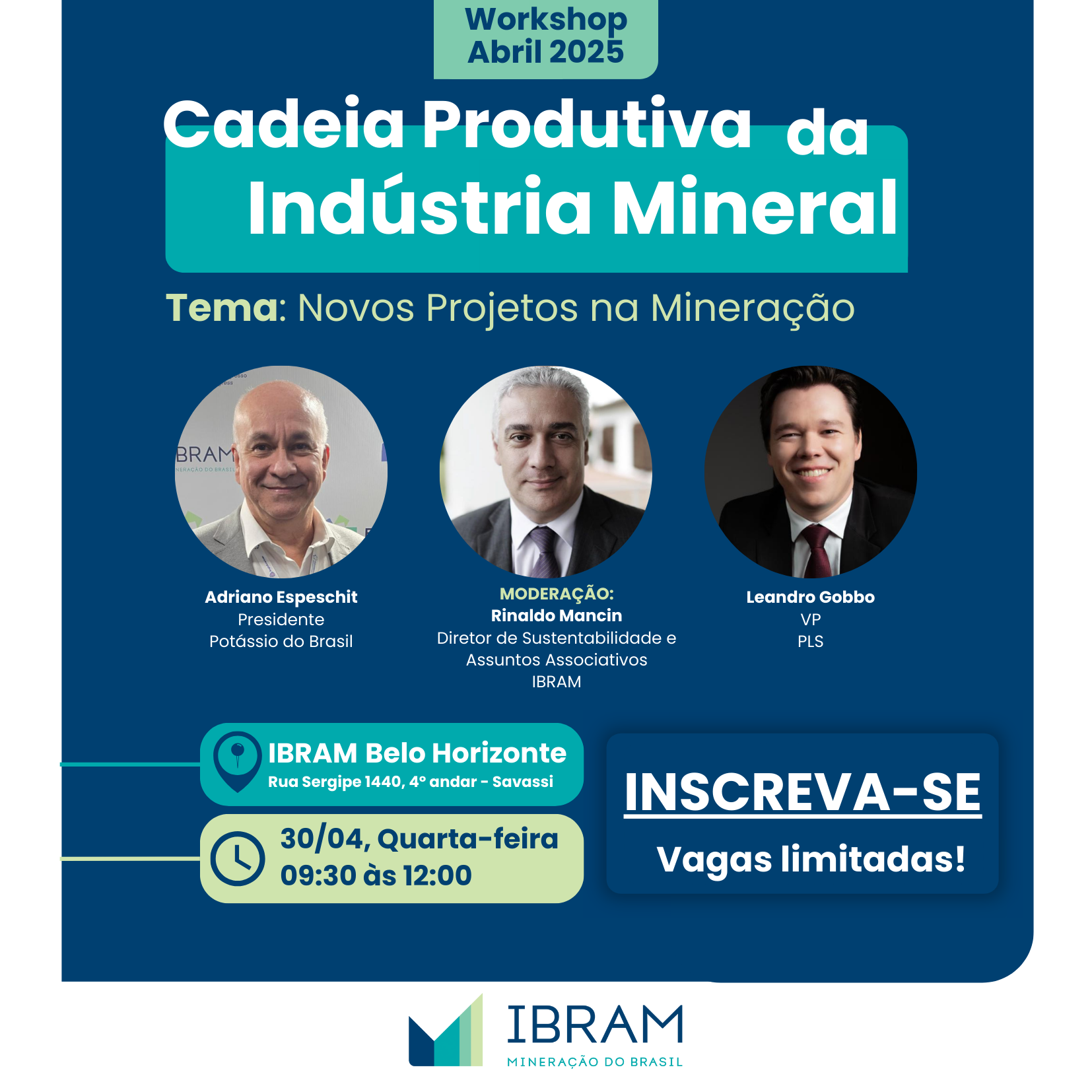1º Workshop – Cadeia Produtiva da Indústria Mineral – Novos Projetos na Mineração
